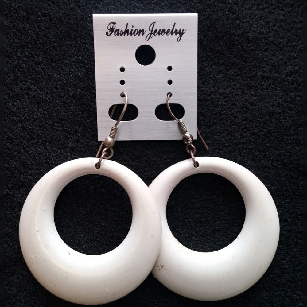 White Fashion Earrings